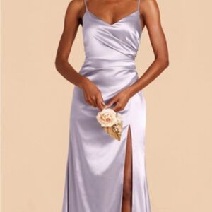 BIRDY GREY Catherine Sz XS Shiny Satin Dusty Lilac Formal Prom Bridesmaid Dress